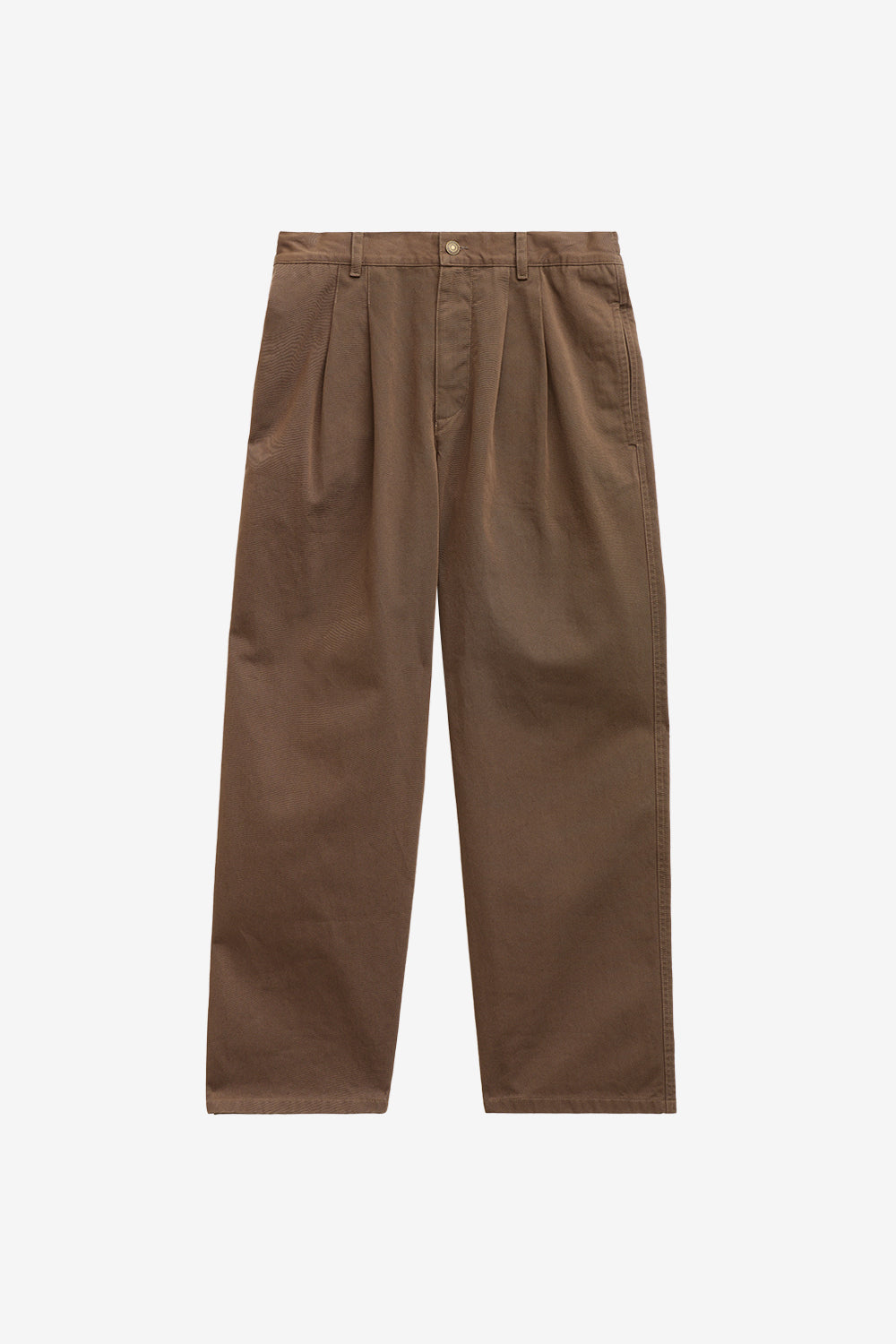 Pantalon kostin en sergé de coton - Mocha - Man - 1