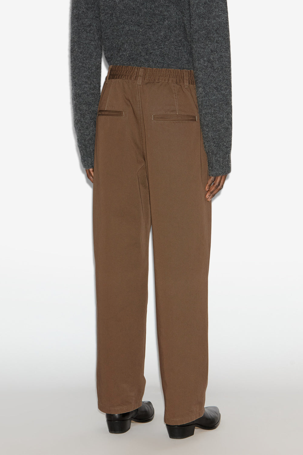 Pantalon kostin en sergé de coton - Mocha - Man - 5