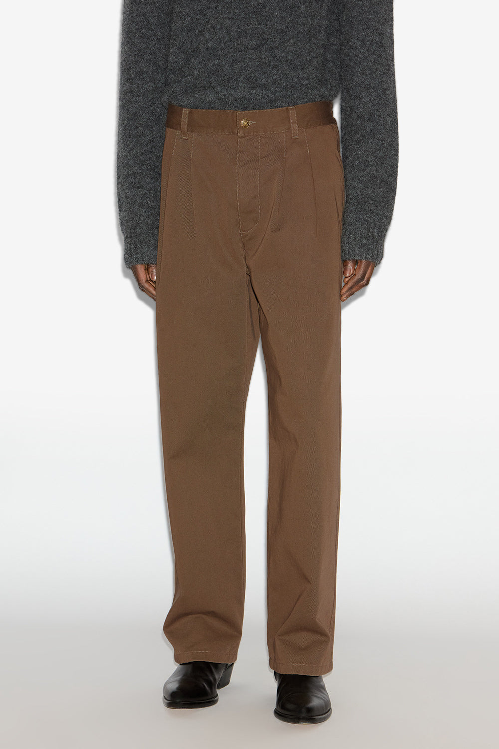 Pantalon kostin en sergé de coton - Mocha - Man - 4