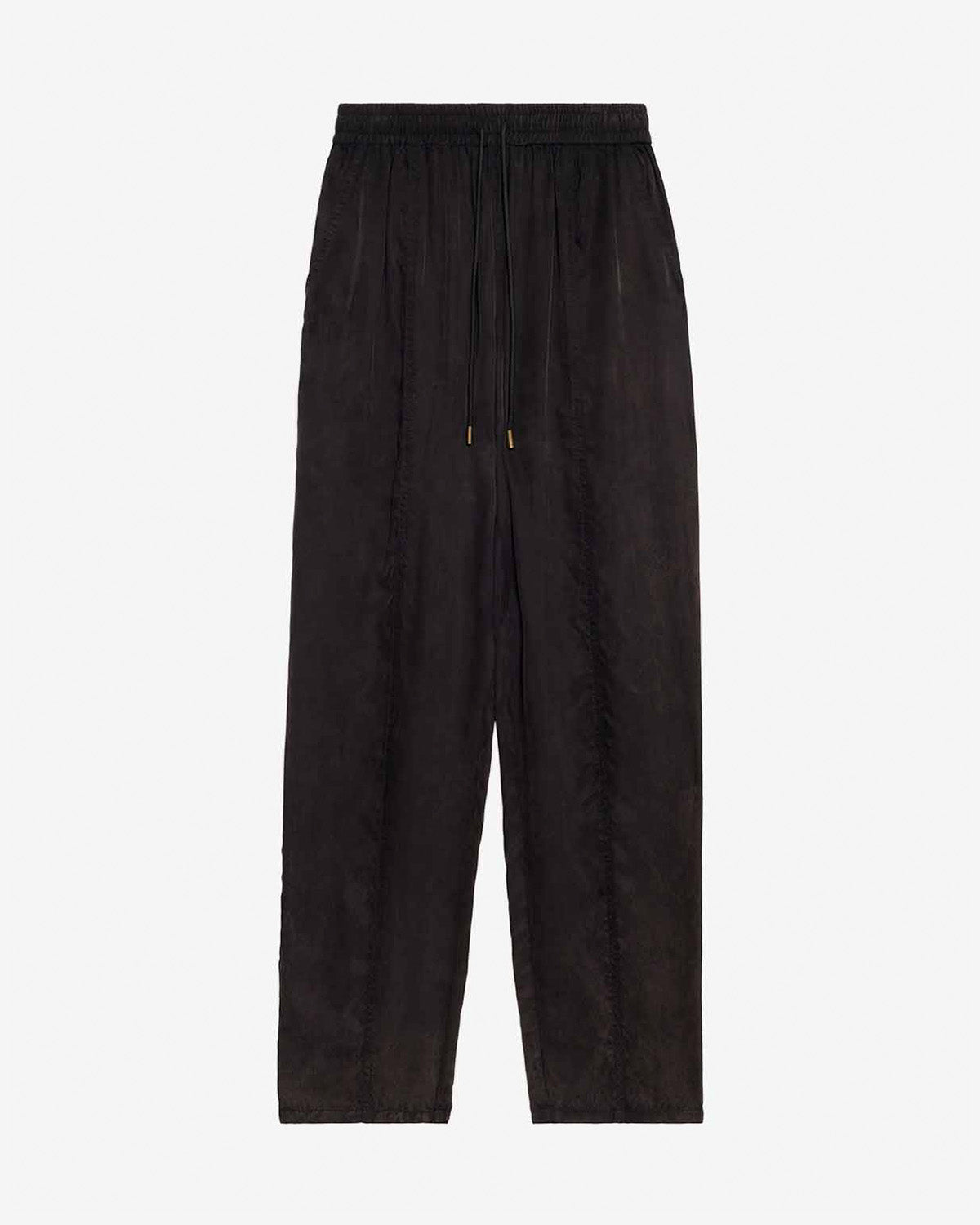 Pantalon fluide zaylee en satin - Noir délavé - Woman - 5
