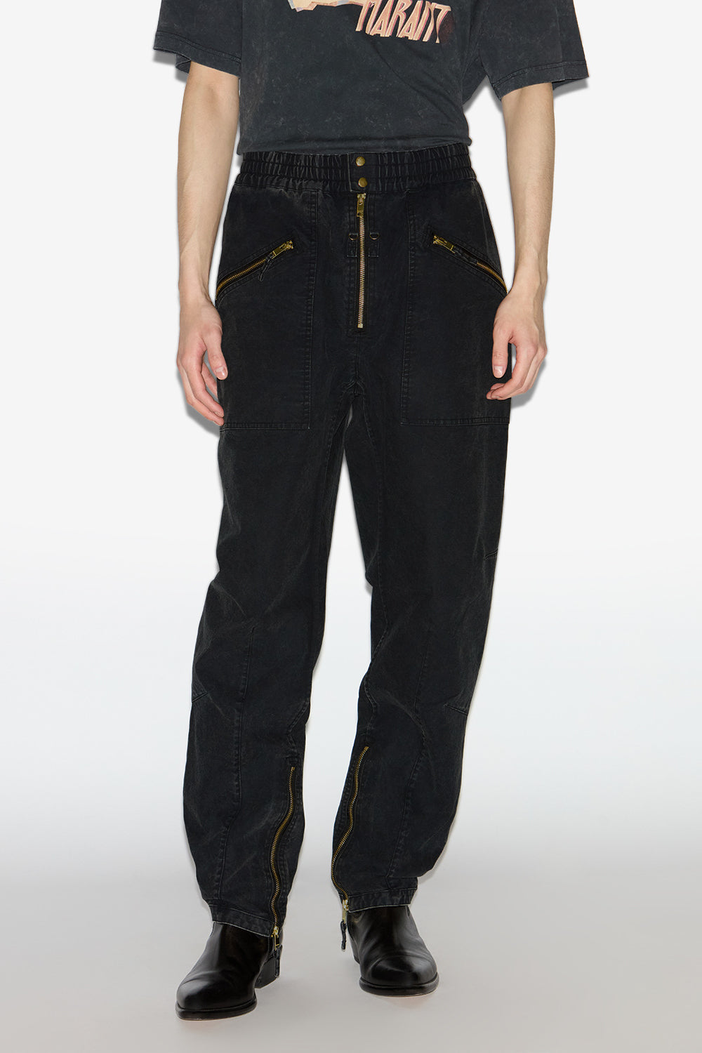 Pantalon tils en coton - Noir délavé - Man - 3