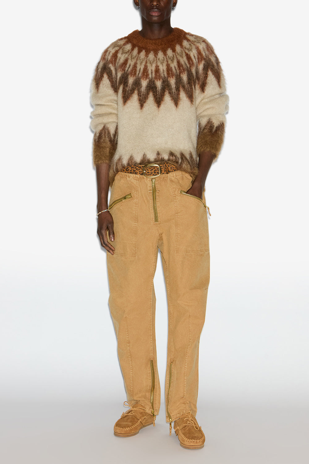 Pantalon tils en coton - Bronze - Man - 2