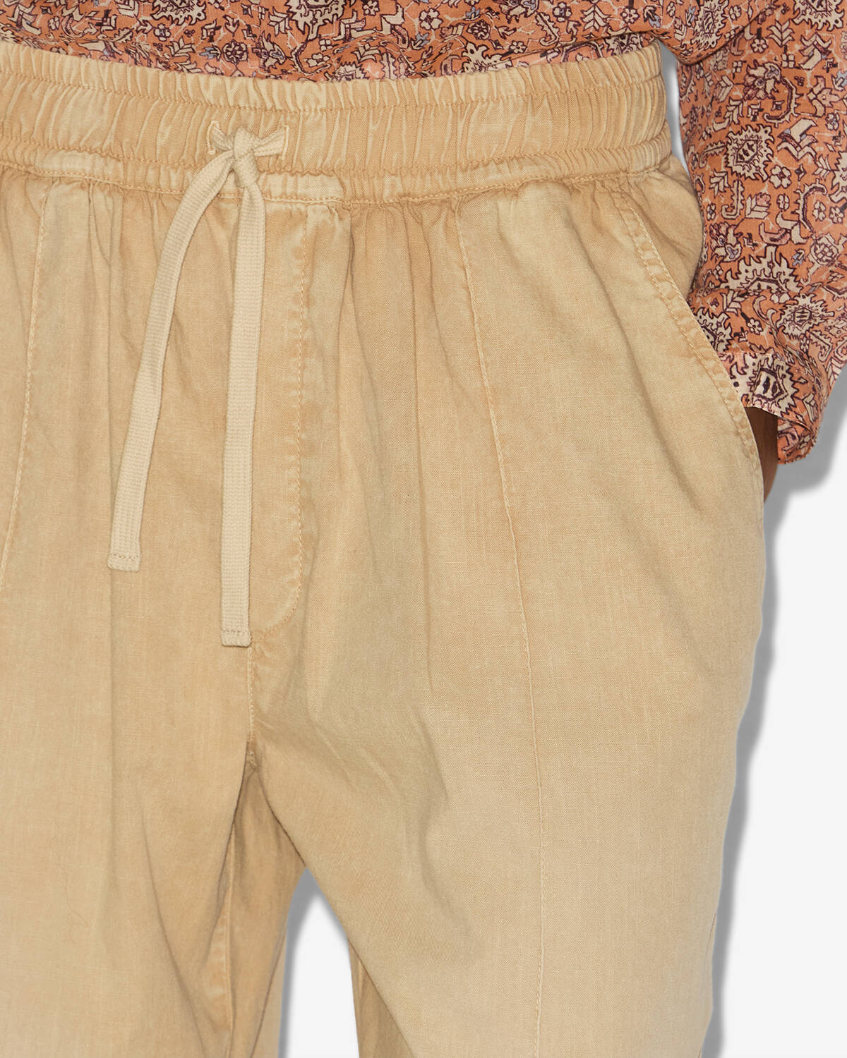 Pantalon fluide catalia en chambray - Beige - Woman - 2