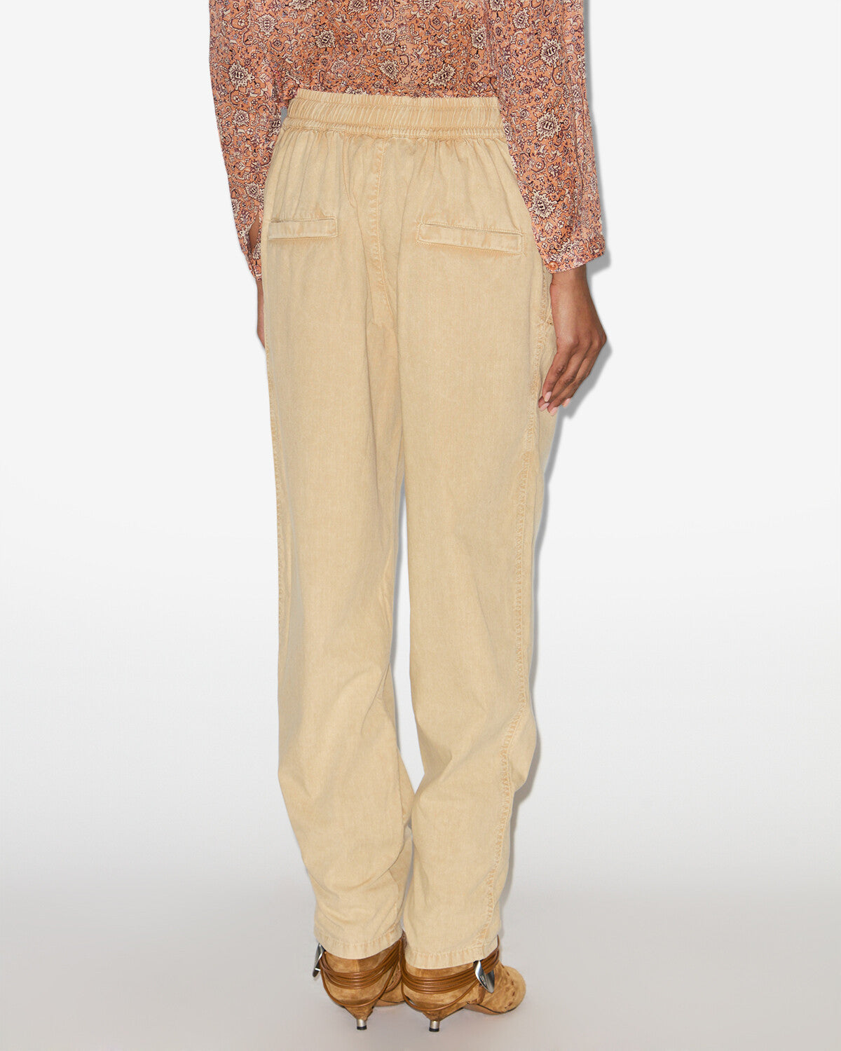 Pantalon fluide catalia en chambray - Beige - Woman - 4