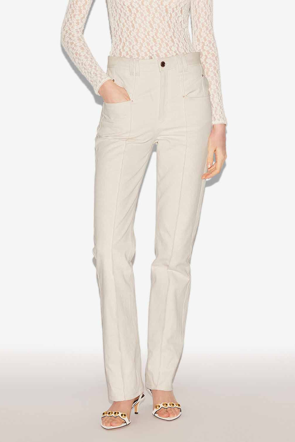 Lirokae denim jeans - Ecru - Woman - 4