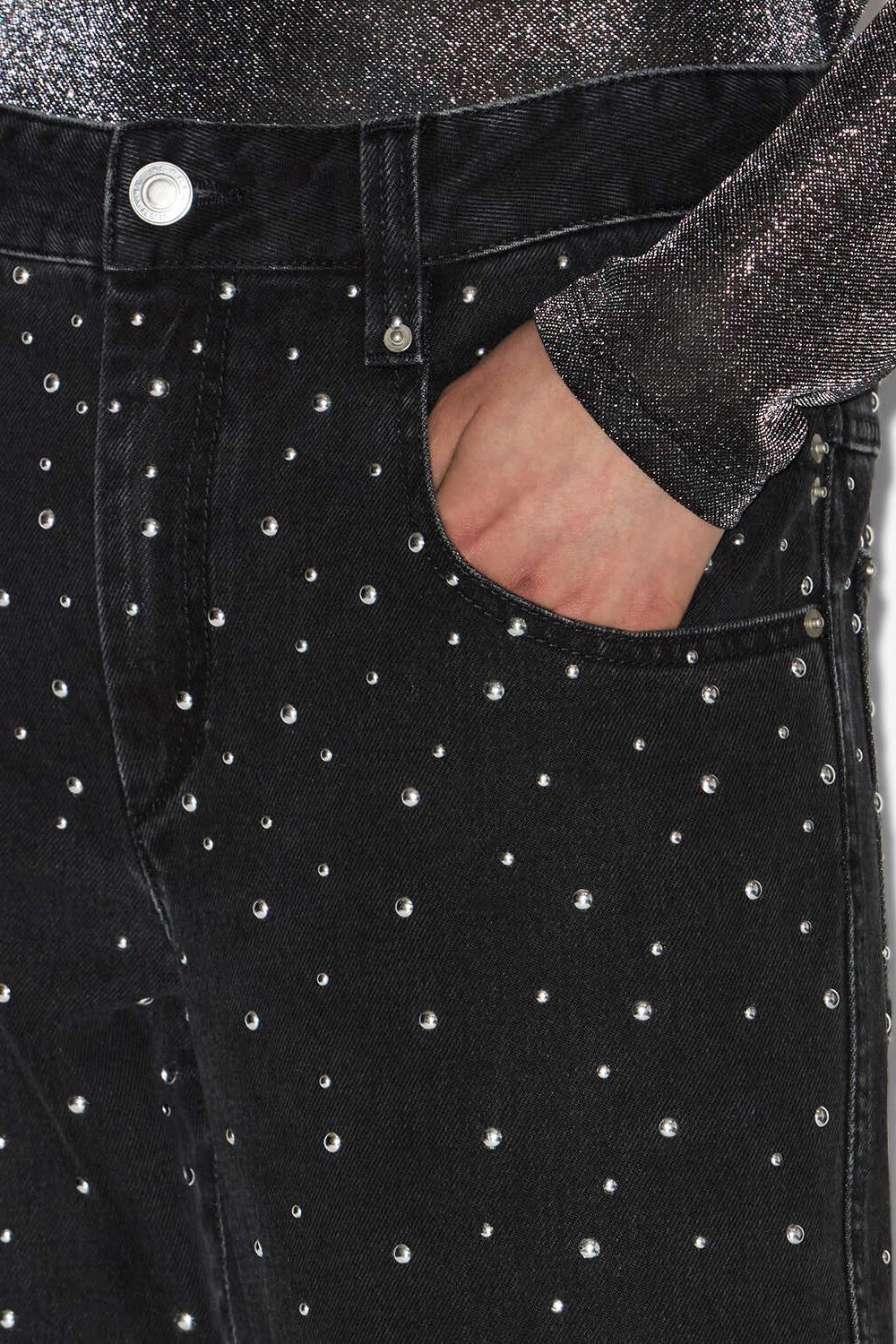 Jeans con borchie brinsa - Nero - Woman - 3