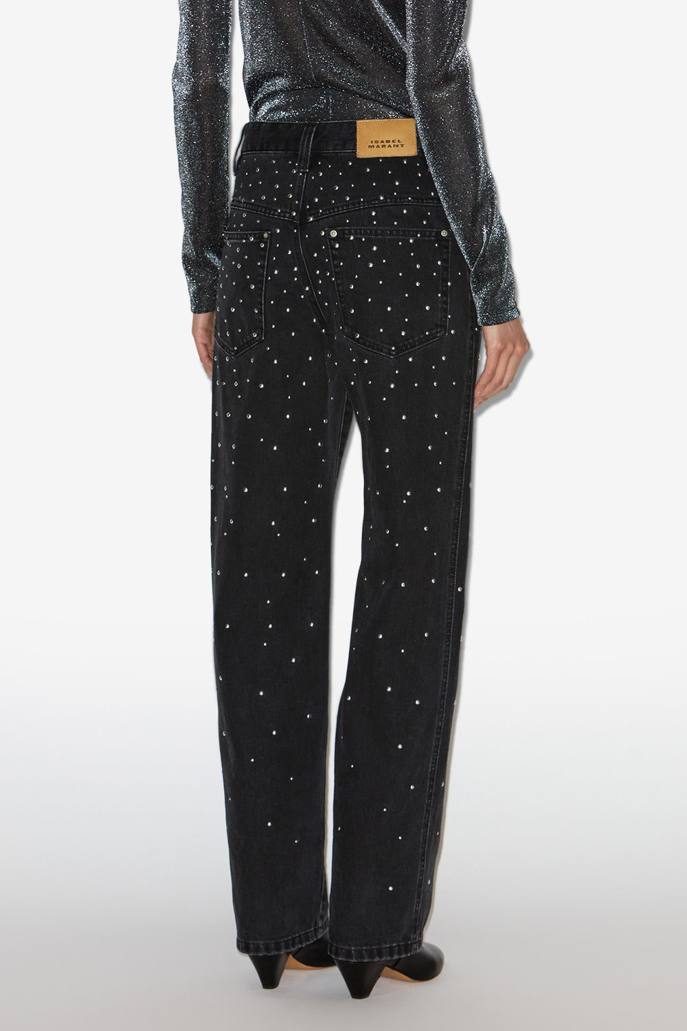 Jeans con borchie brinsa - Nero - Woman - 5