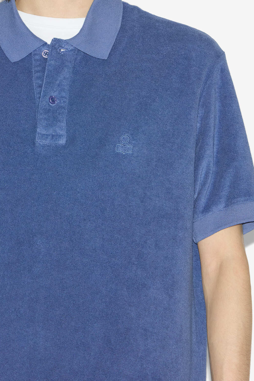 Polo vafko en velours - Bleu - Man - 3