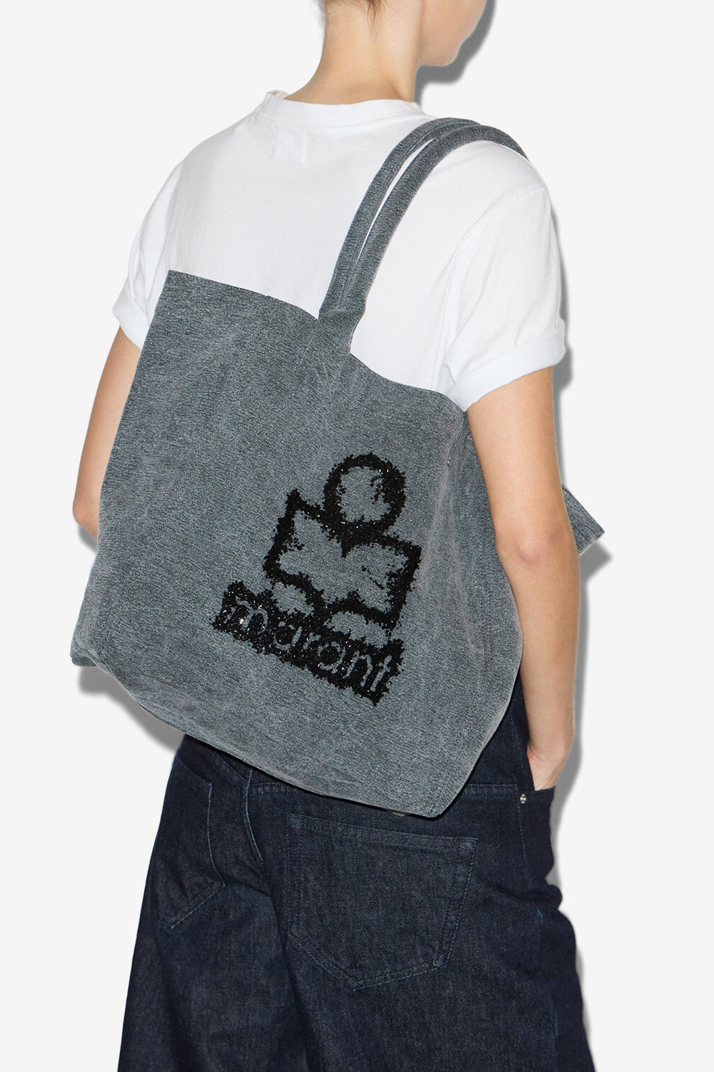 Sac small yenky en coton délavé à logo - Gris - Woman - 3