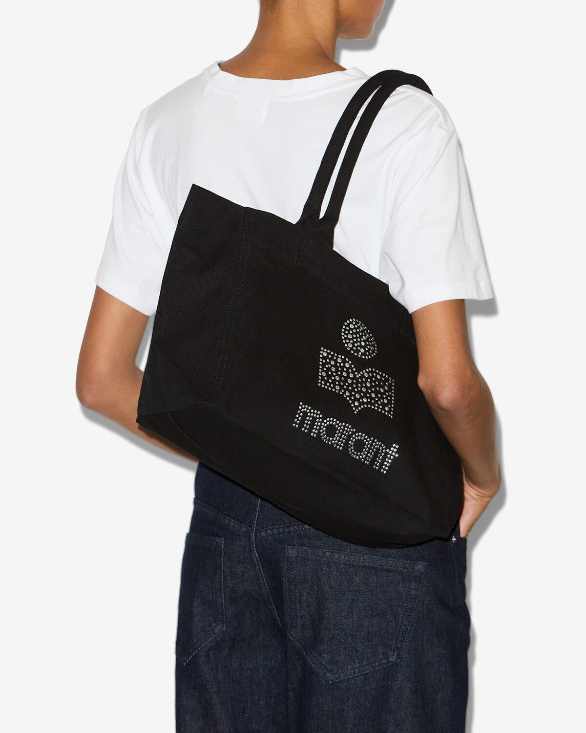 Yenky 스몰 워싱 마감 면 스몰 백 - 검정으로 씻어낸 - Woman - 4