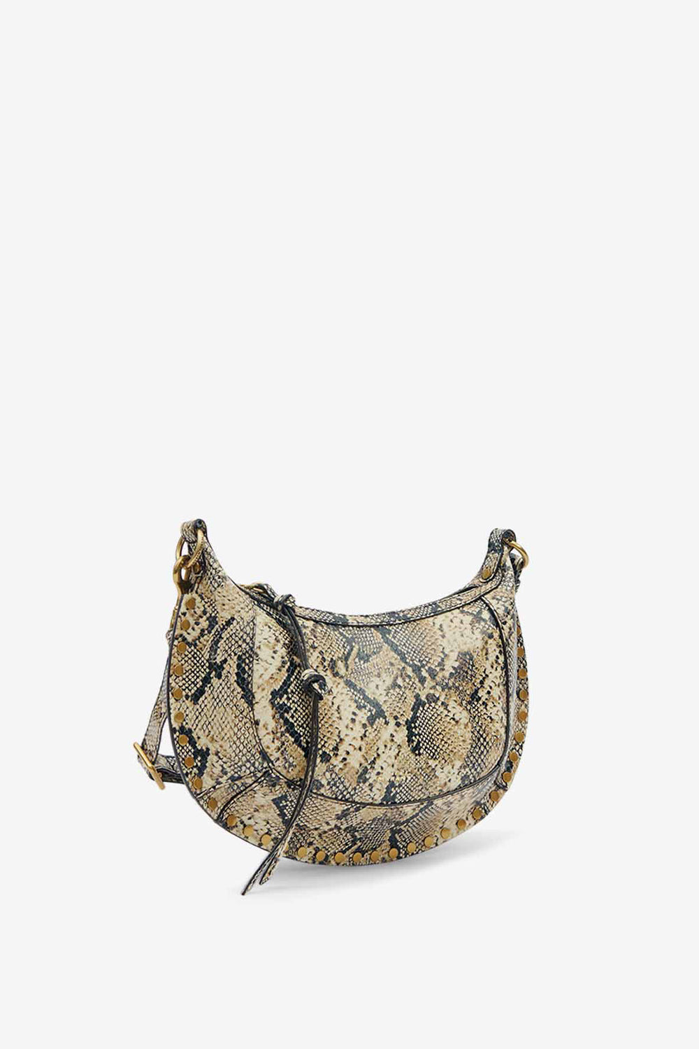 Sac porté épaule oskan moon en cuir imprimé - Beige - Woman - 5