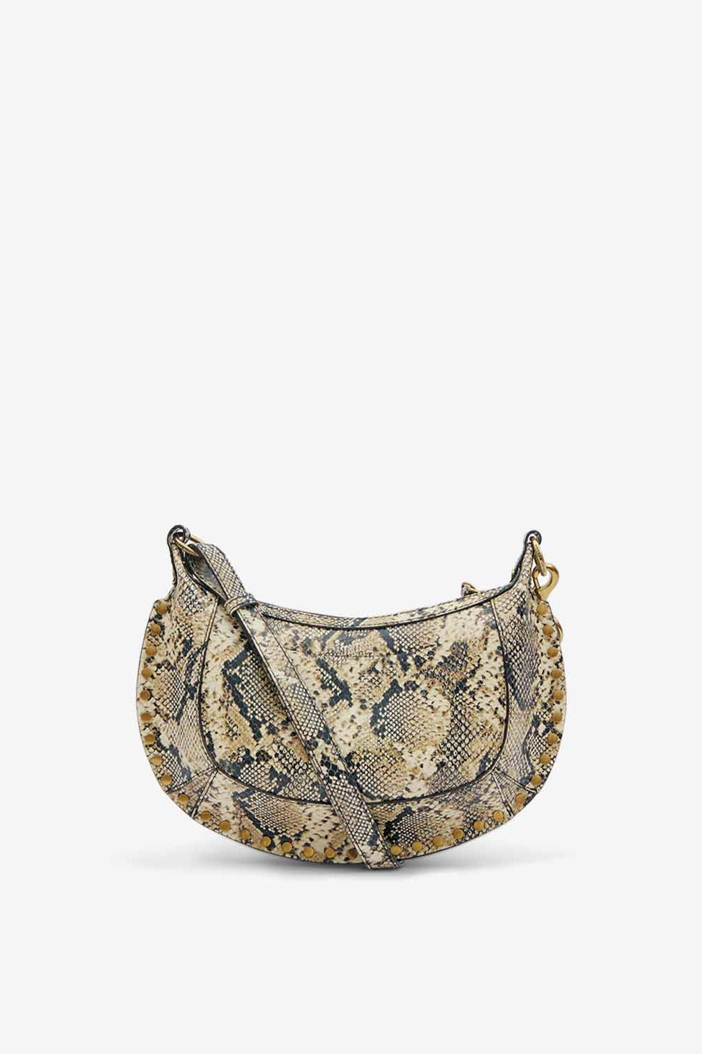 Sac porté épaule oskan moon en cuir imprimé - Beige - Woman - 3