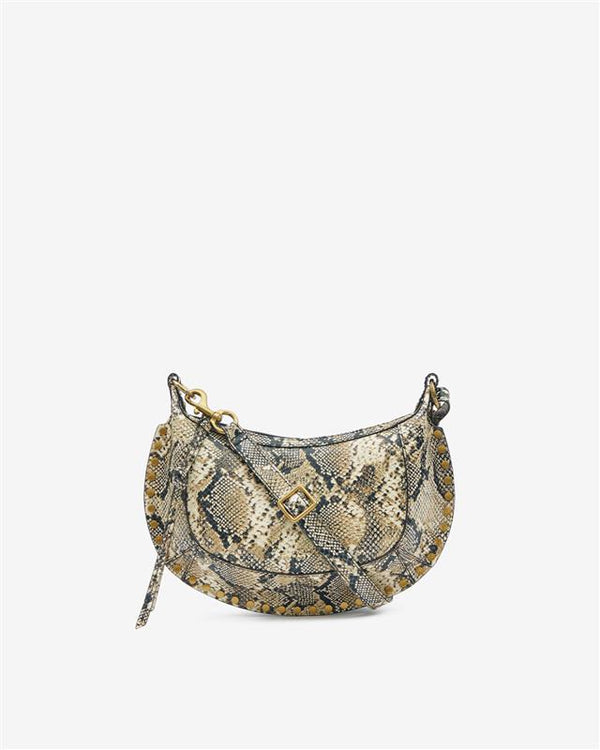 Bolso de hombro oskan moon de cuero suave estampado - Beige - Woman - 1