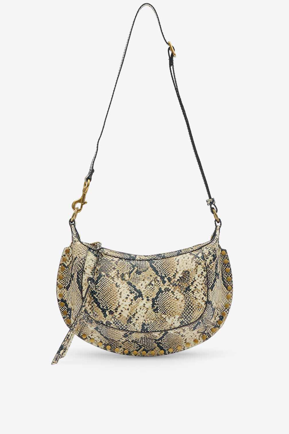 Sac porté épaule oskan moon en cuir imprimé - Beige - Woman - 6