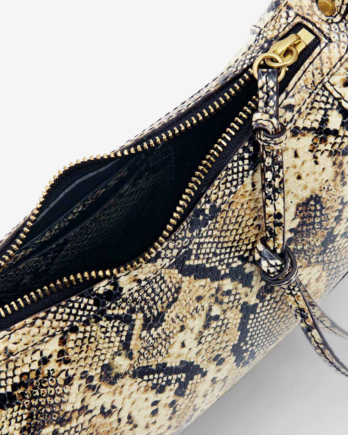 Bolso de hombro oskan moon de cuero suave estampado - Beige - Woman - 3