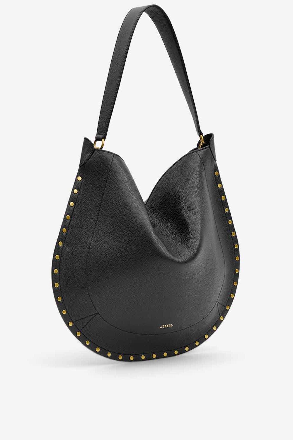 Oskan hobo soft grained calfskin leather bag - Black - Woman - 5