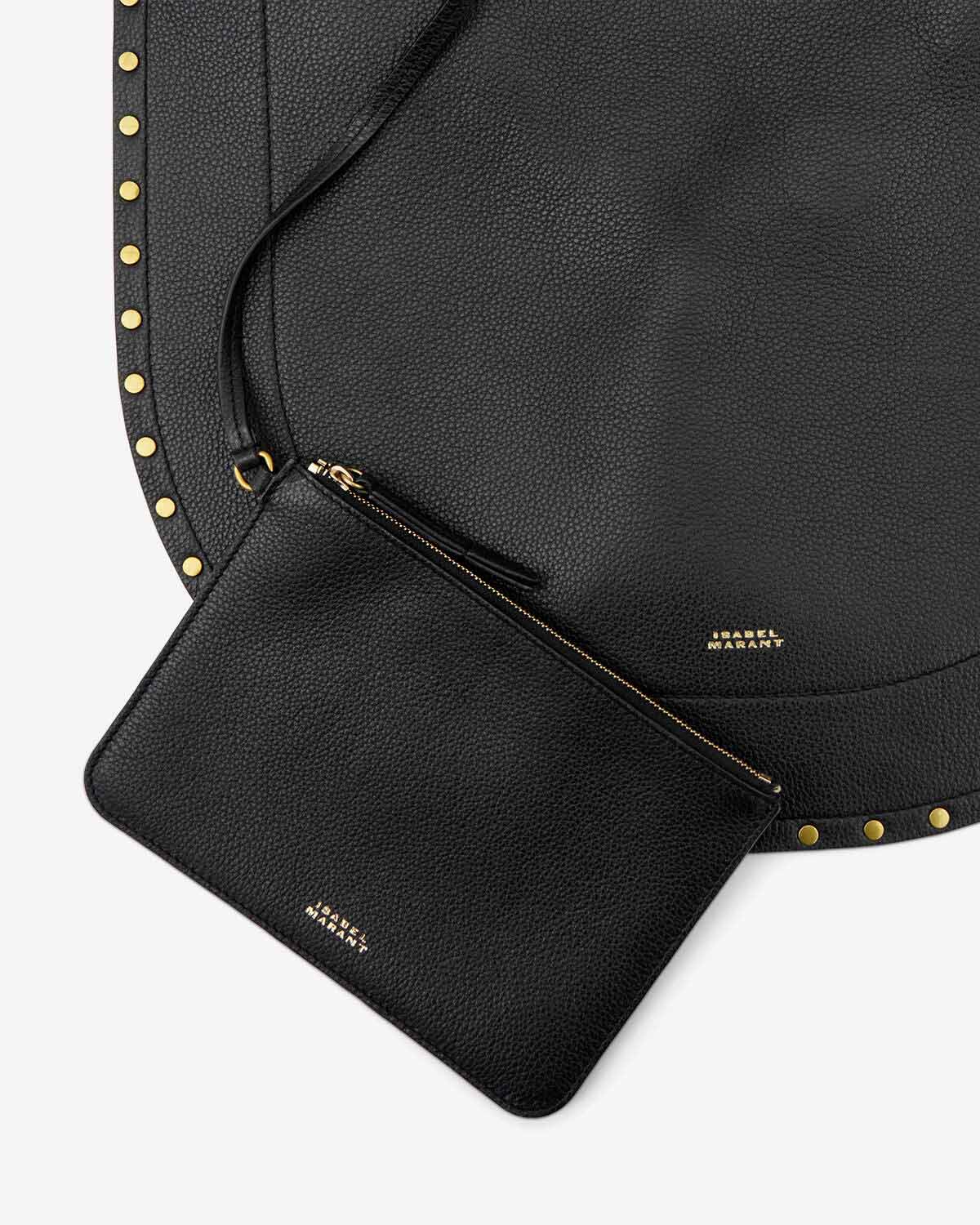 Oskan 호보 소프트 그레인 마감 송아지 가죽 백 - 검은색 - Woman - 3