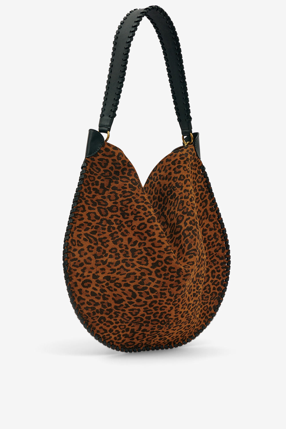 Oskan 호보 소프트 프린트 스웨이드 송아지 가죽 백 - Leopard - Woman - 5