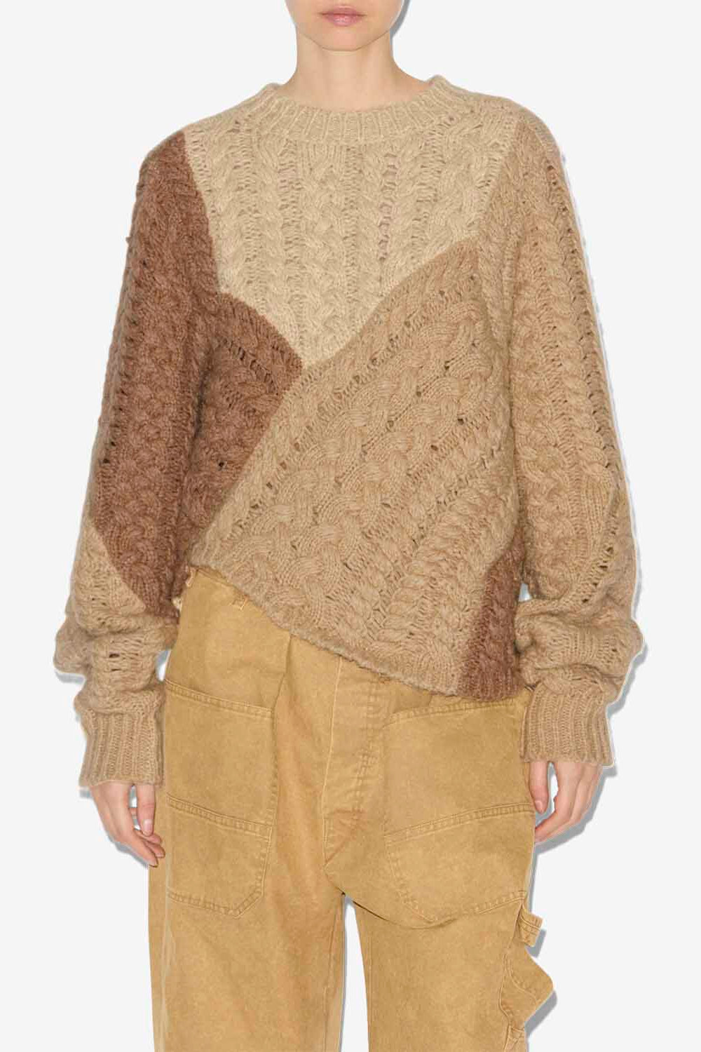 Pullover daryl aus patchwork - Beige - Woman - 4