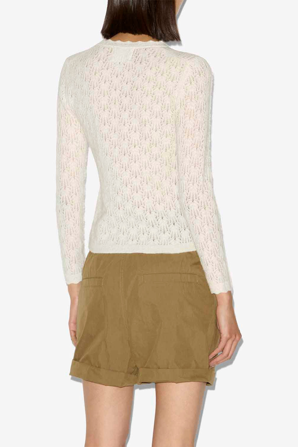 Pullover obeline aus strick in spitzenoptik - Naturfarben - Woman - 5