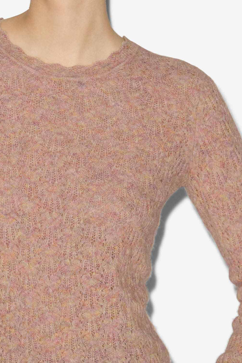 Obeline lace knit sweater - Multicolor beige - Woman - 3