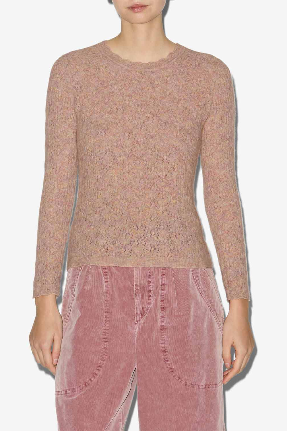 Obeline lace knit sweater - Multicolor beige - Woman - 4