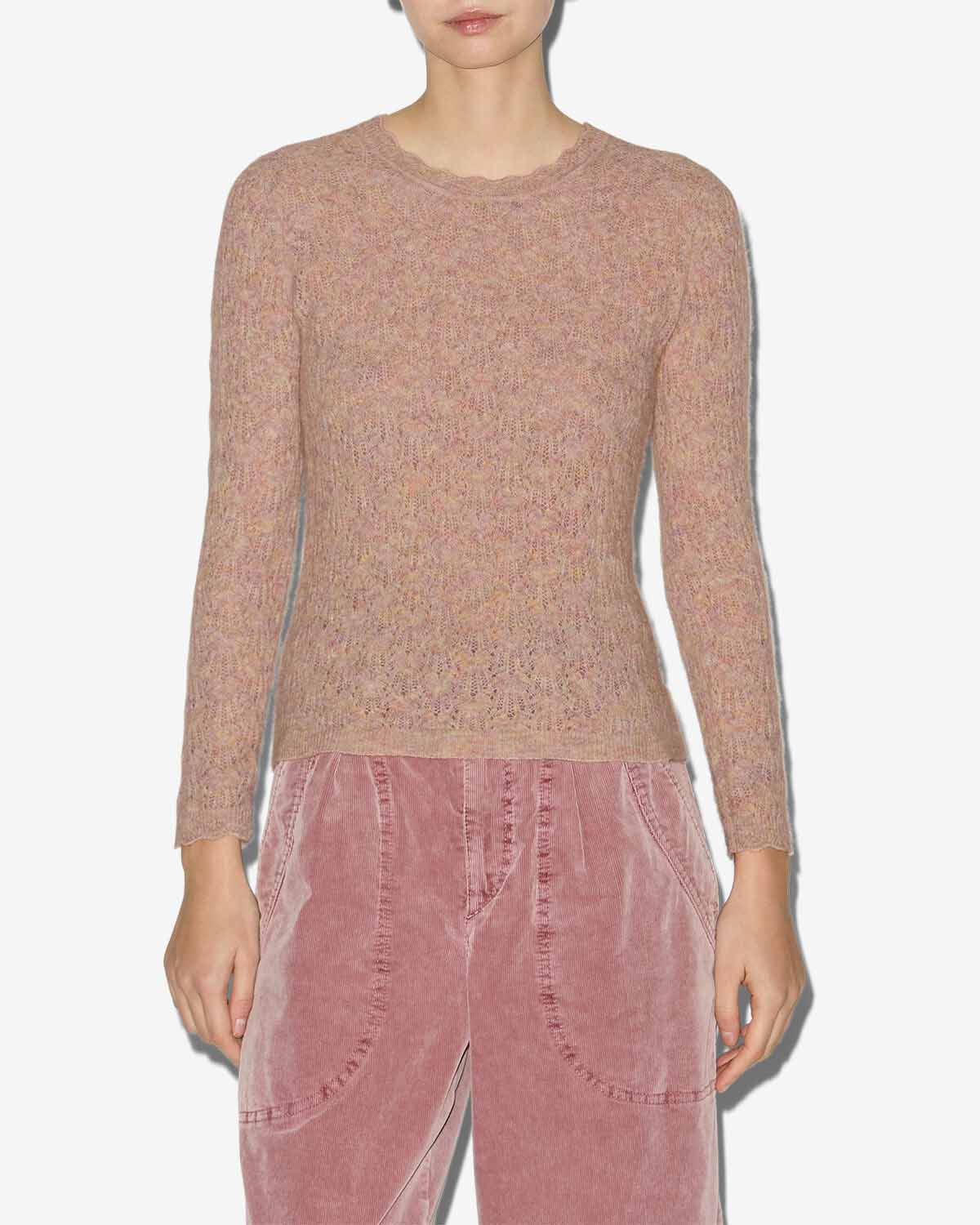 Pull obeline en maille dentelle - Multicolor beige - Woman - 3