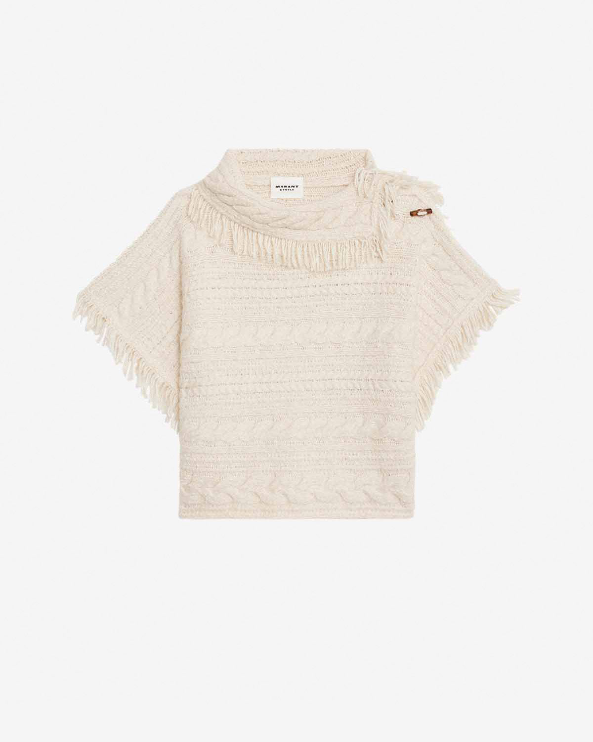 Pull blanche en maille torsadée  - Écru - Woman - 5
