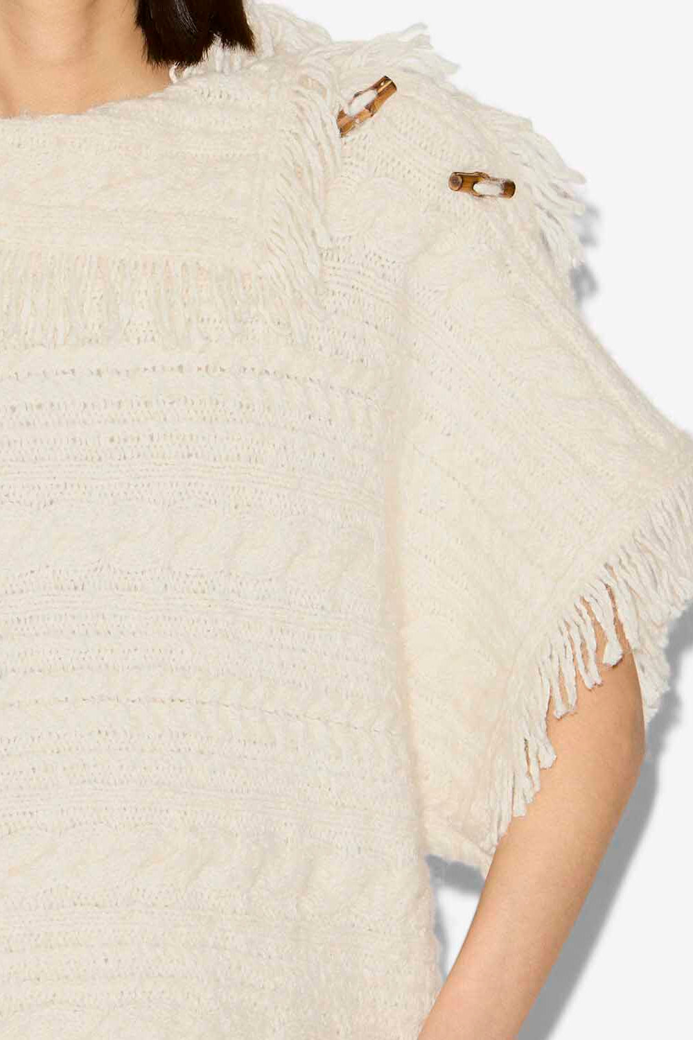 Strickpullover blanche mit zopfmuster - Naturfarben - Woman - 3