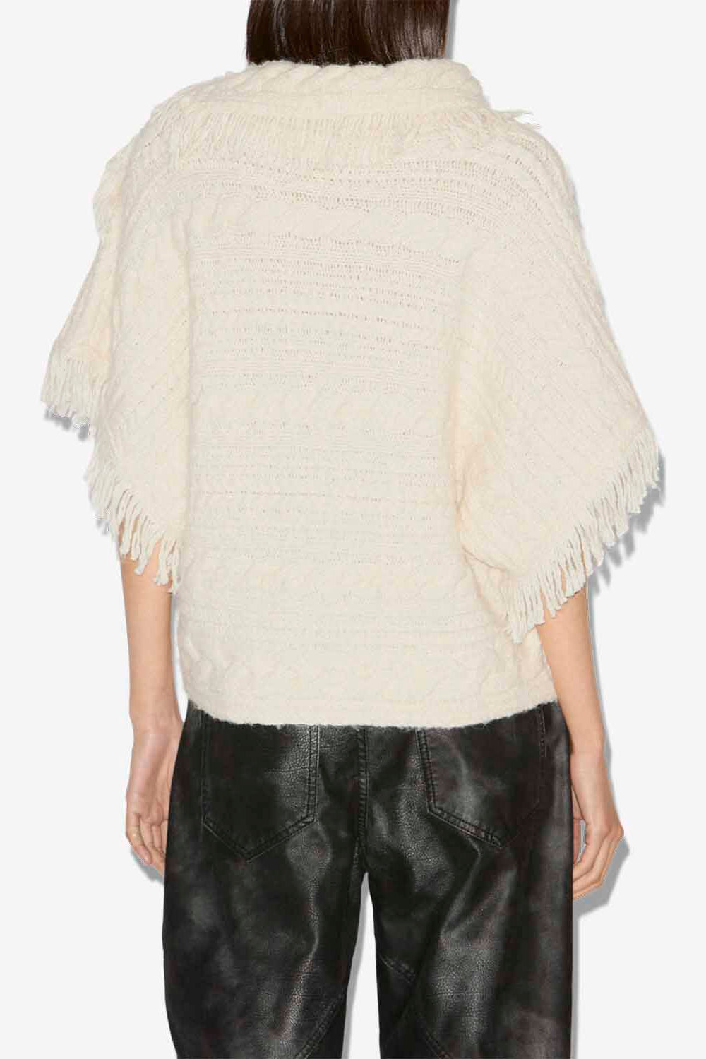 Strickpullover blanche mit zopfmuster - Naturfarben - Woman - 5