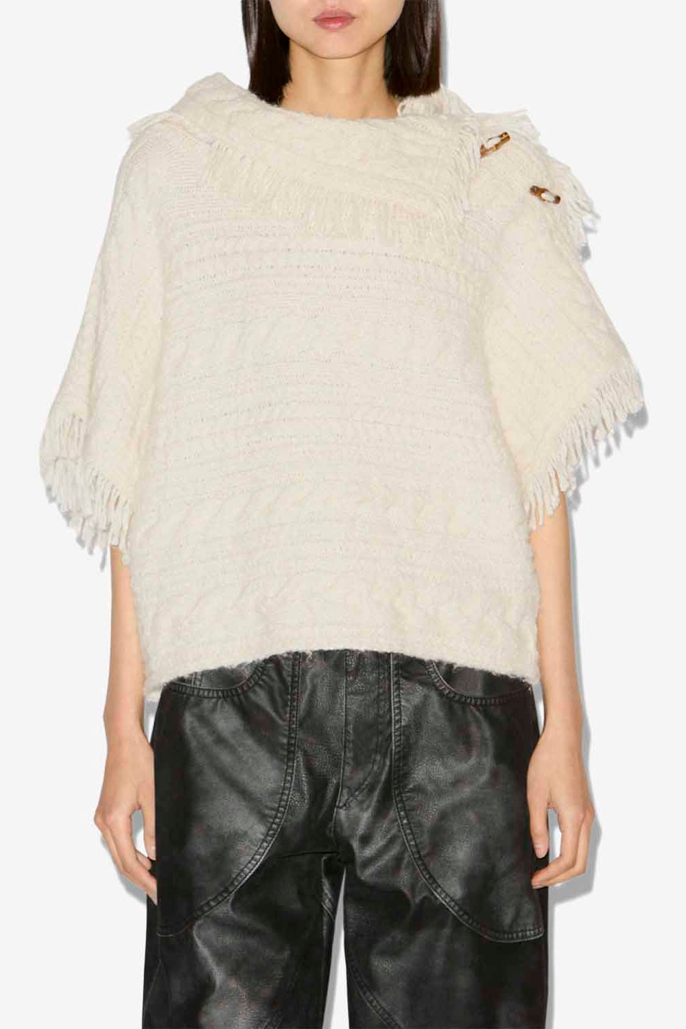 Strickpullover blanche mit zopfmuster - Naturfarben - Woman - 4