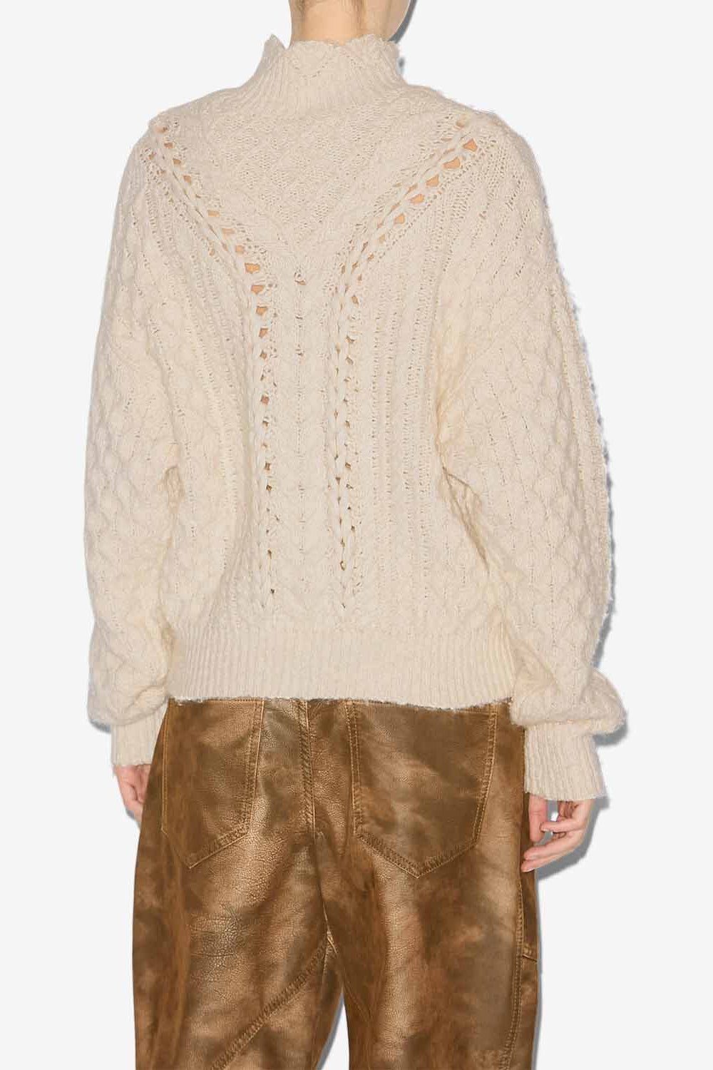 Pullover bolinea mit zopfmuster - Naturfarben - Woman - 5