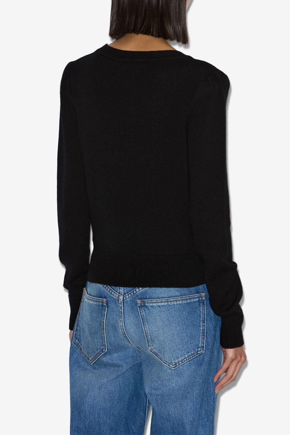 Maglione con logo in cotone abelle - Nero - Woman - 5