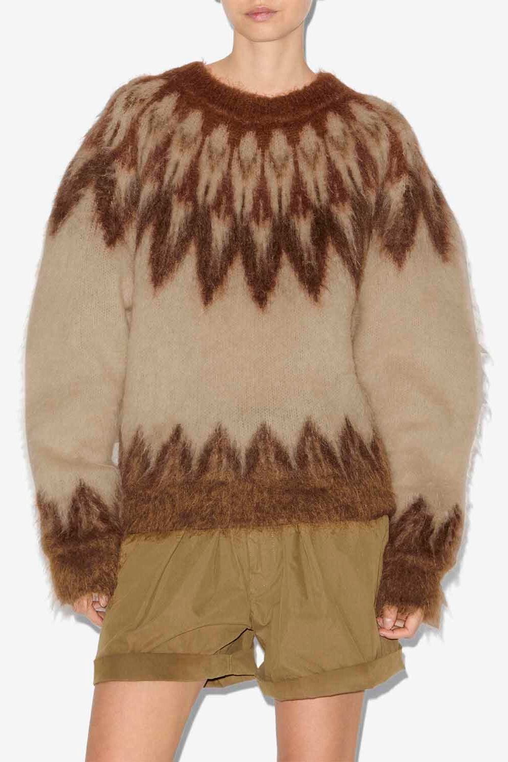 Pullover natania aus mohair mit „fair isle“-muster - Orange - Woman - 4
