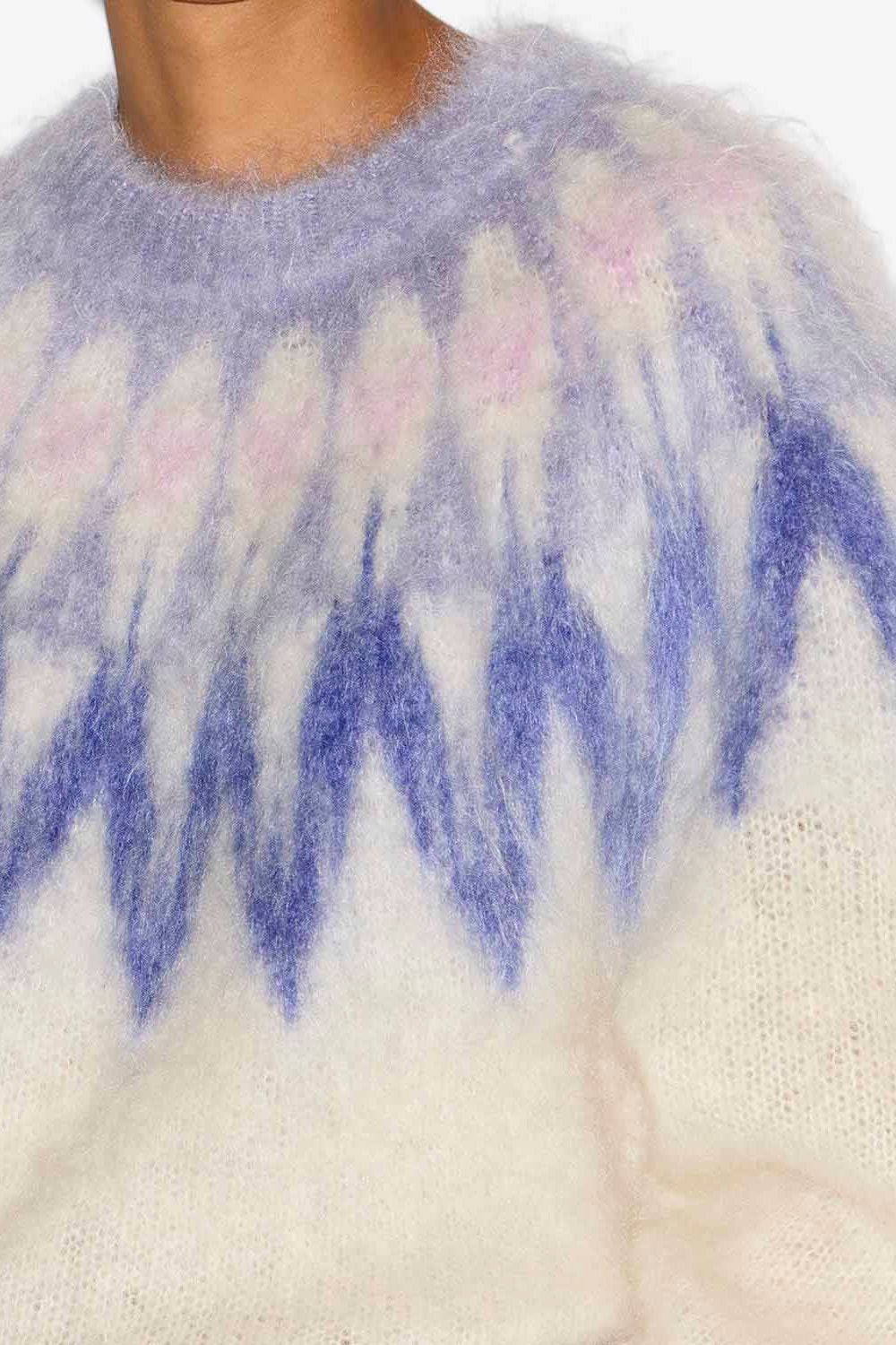 Pullover natania aus mohair mit „fair isle“-muster - Blau - Woman - 3