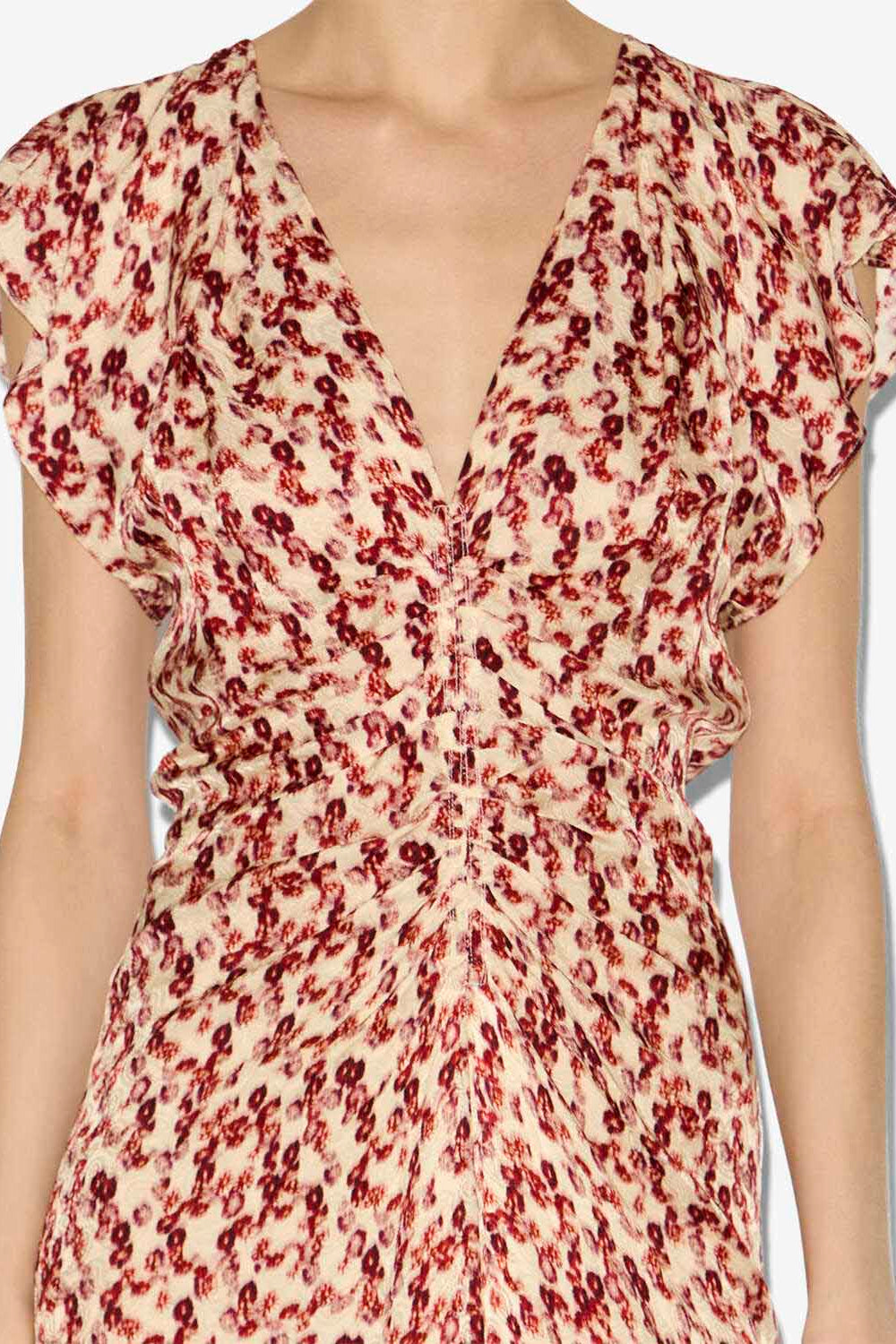 Lyndsay patterned jacquard midi dress - Garnet - Woman - 3