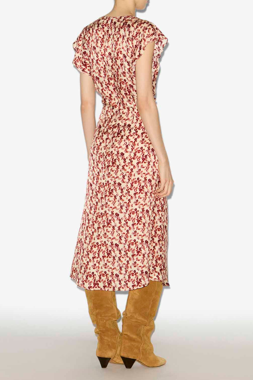 Lyndsay patterned jacquard midi dress - Garnet - Woman - 4