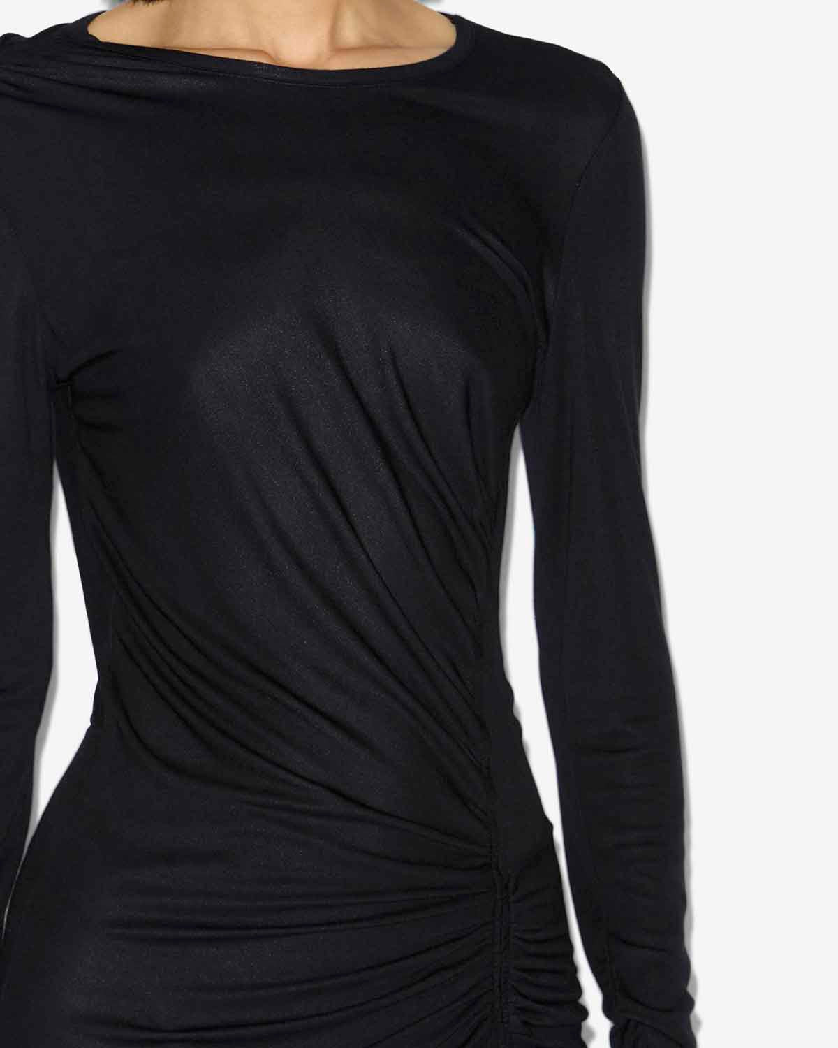 Robe longue jelina en jersey drapé - Noir - Woman - 2