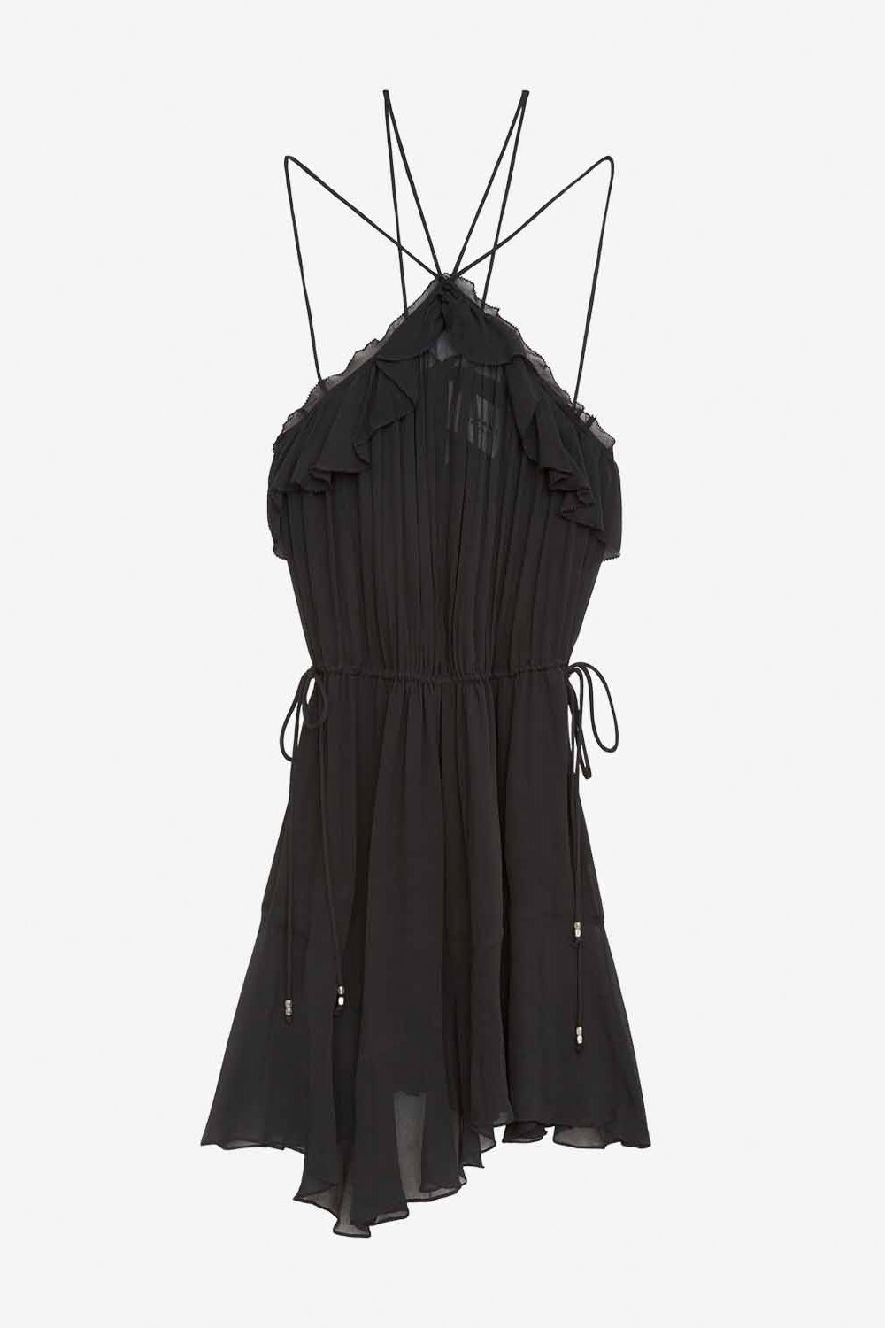 Vestido corto de crepé betty - Negro - Woman - 1