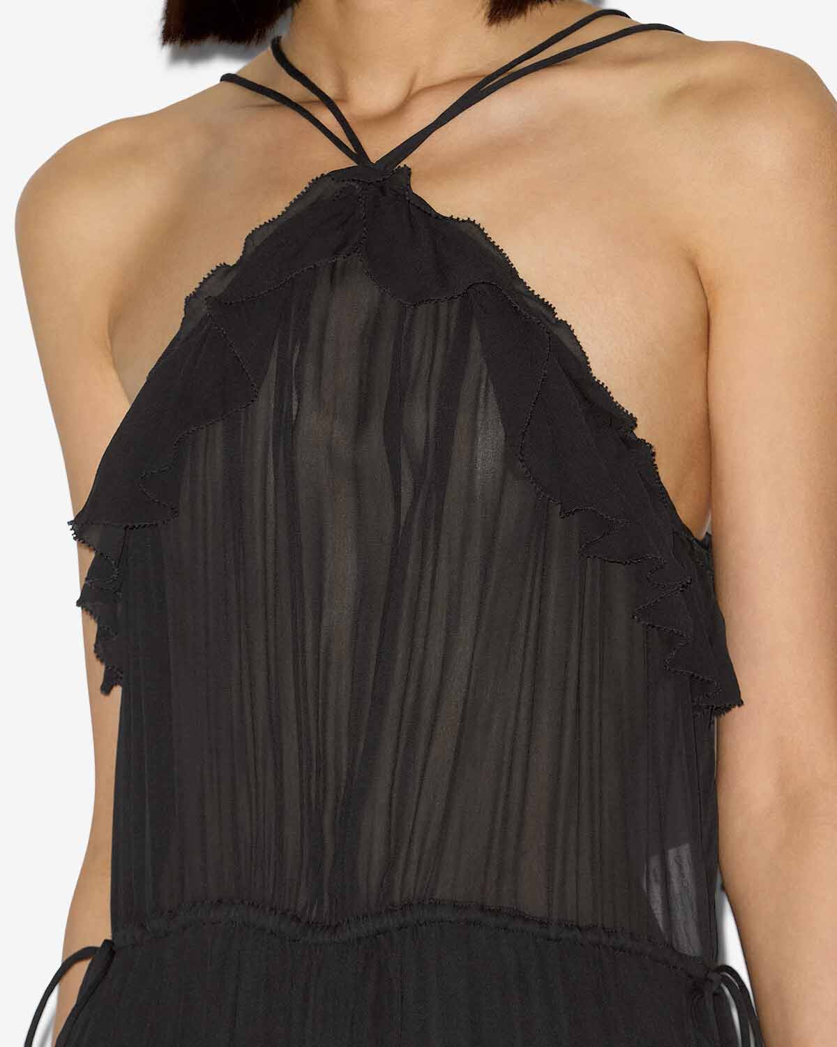 Vestido corto de crepé betty - Negro - Woman - 2