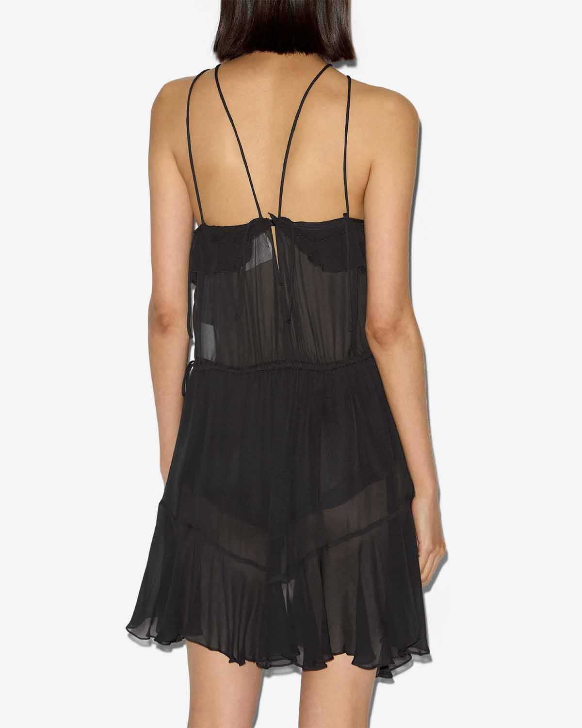Vestido corto de crepé betty - Negro - Woman - 4