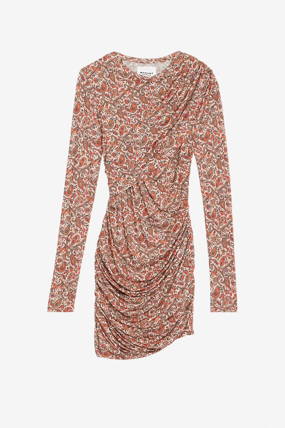 Vestido corto denise de jersey drapeado - Naranja - Woman - 1
