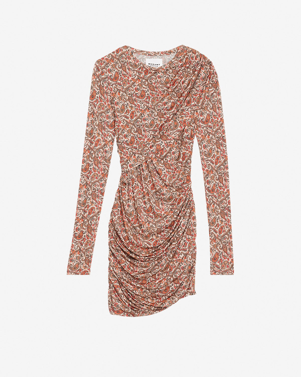 Vestido corto denise de jersey drapeado - Naranja - Woman - 5