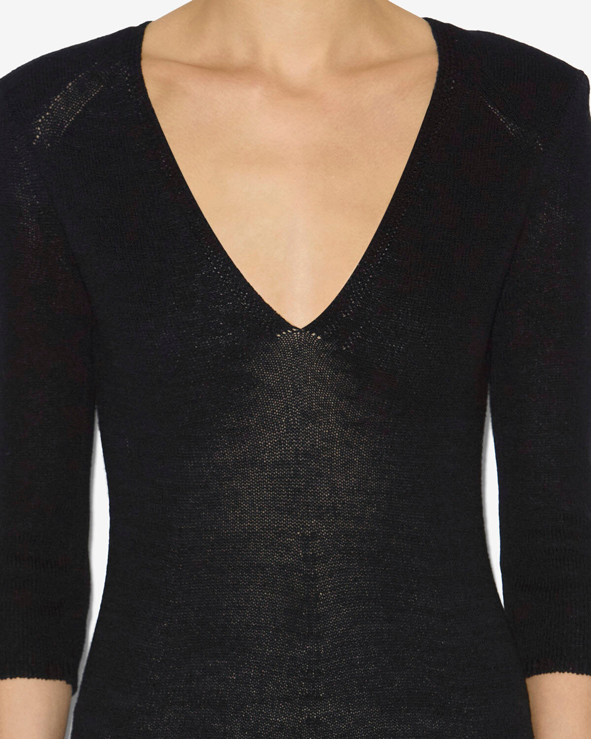 Salina long knit dress - Black - Woman - 2