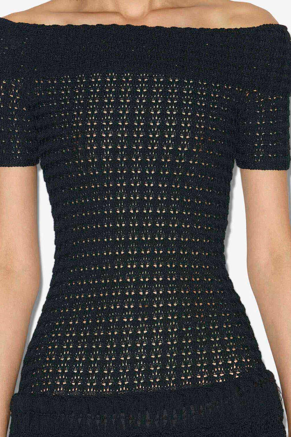 Charlotte short crochet dress - Black - Woman - 3