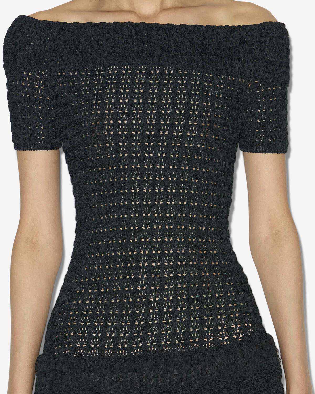 Vestido corto charlotte de crochet - Negro - Woman - 2