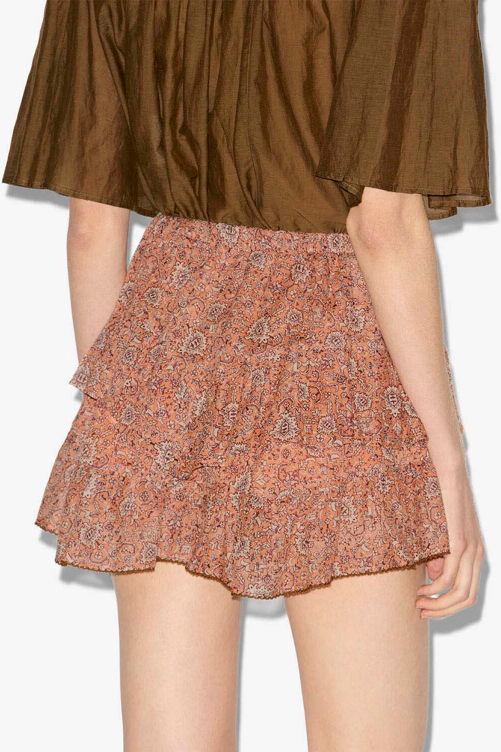 Jocadia 프린트 면 러플 쇼츠 - 주황색 - Woman - 5