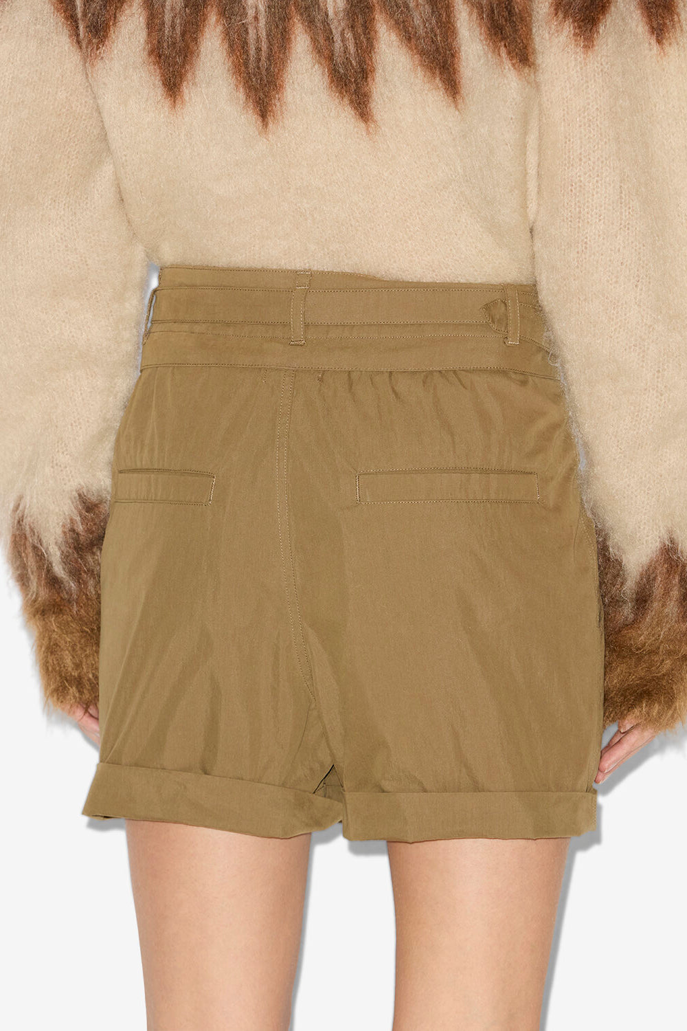 Danica コットン製 バックパッカー風 ショートパンツ - カーキ - Woman - 5