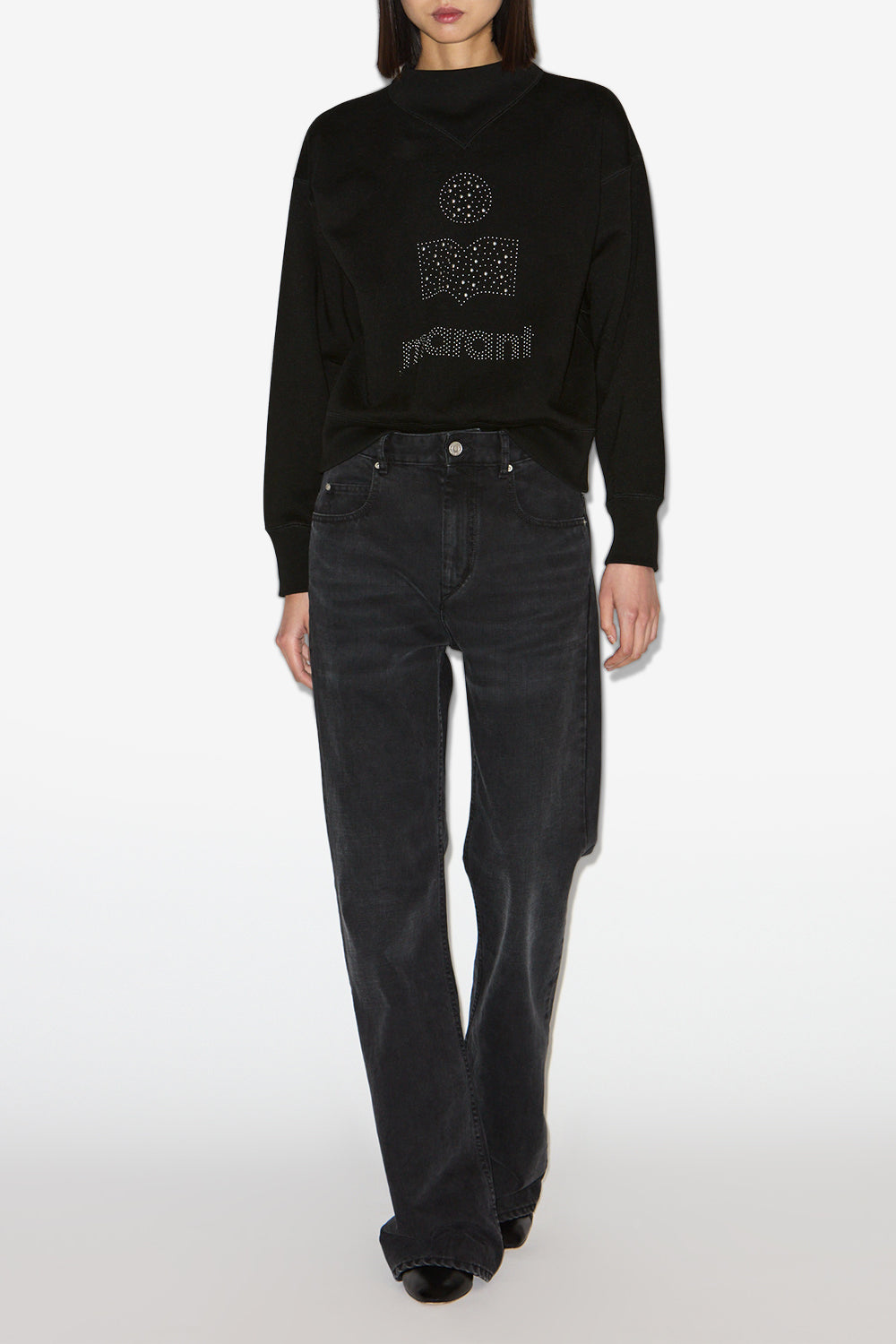 Felpa moby in cotone felpato - Nero - Woman - 2