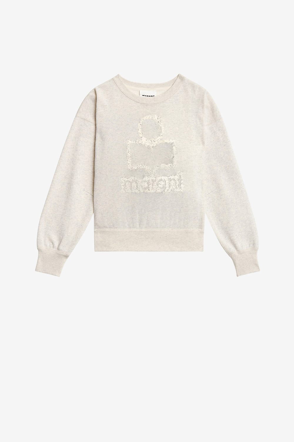 Felpa mobyli in cotone felpato - Ecru - Woman - 1
